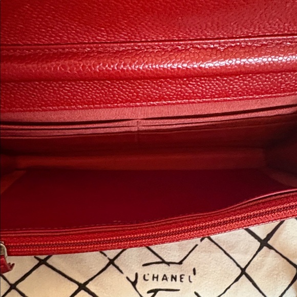 CHANEL Red Quilted Clutch - Picture 8 of 8